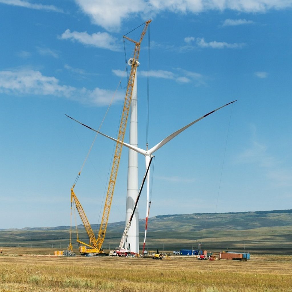 Нова винд. Ветропарк. Badamsha Wind Farm Project.